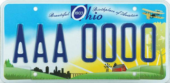 Ohio's new license plate